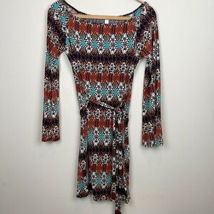 S-Twelve || Dress with a Tie Belt; Lots of Stretch; Size L